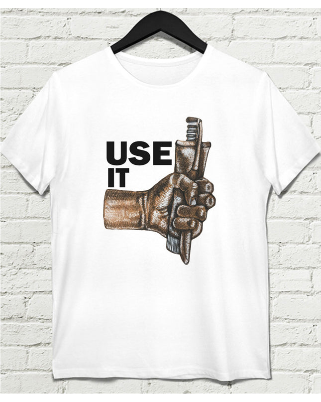 Use it Beyaz Tişört - basmatik.com