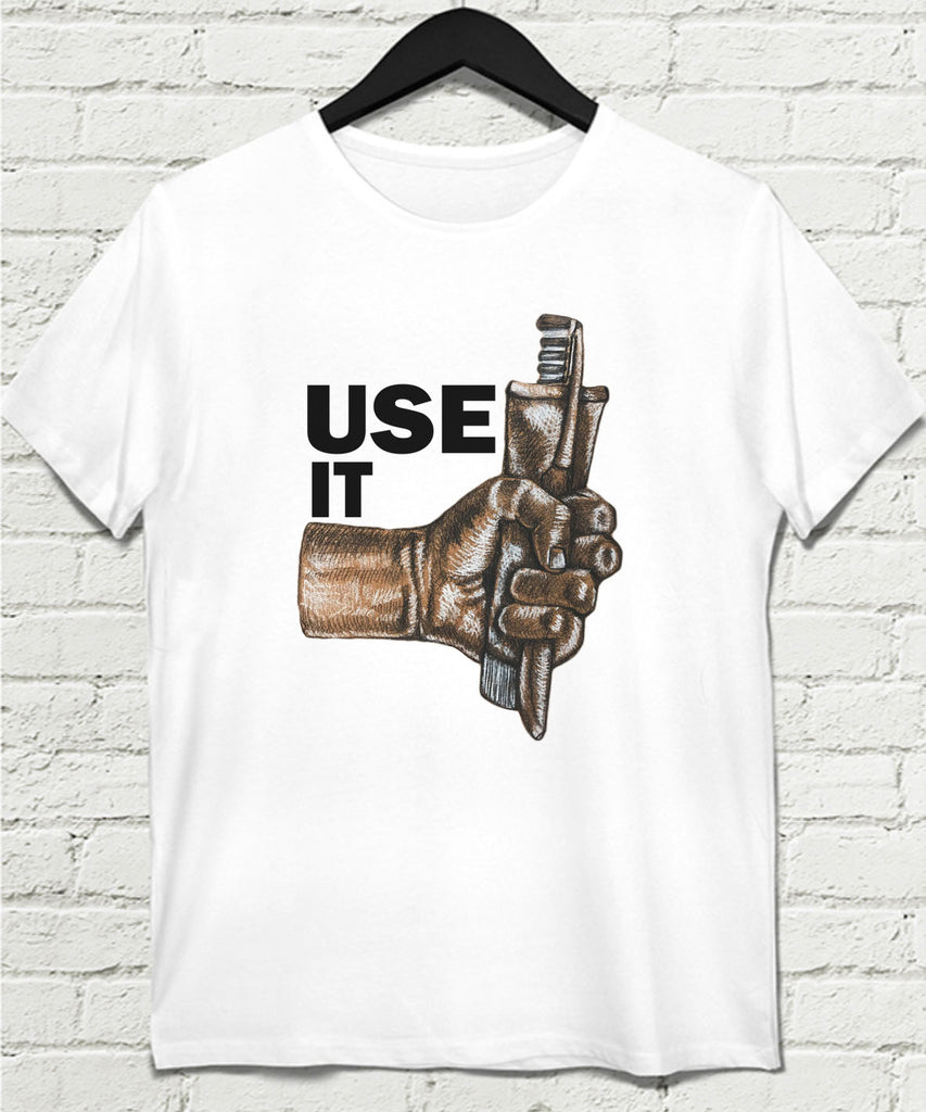 Use it Beyaz Tişört - basmatik.com