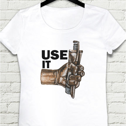 Use it Beyaz Tişört - basmatik.com