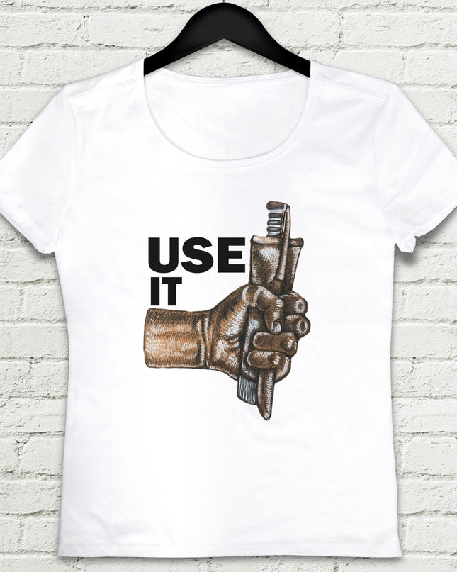 Use it Beyaz Tişört - basmatik.com