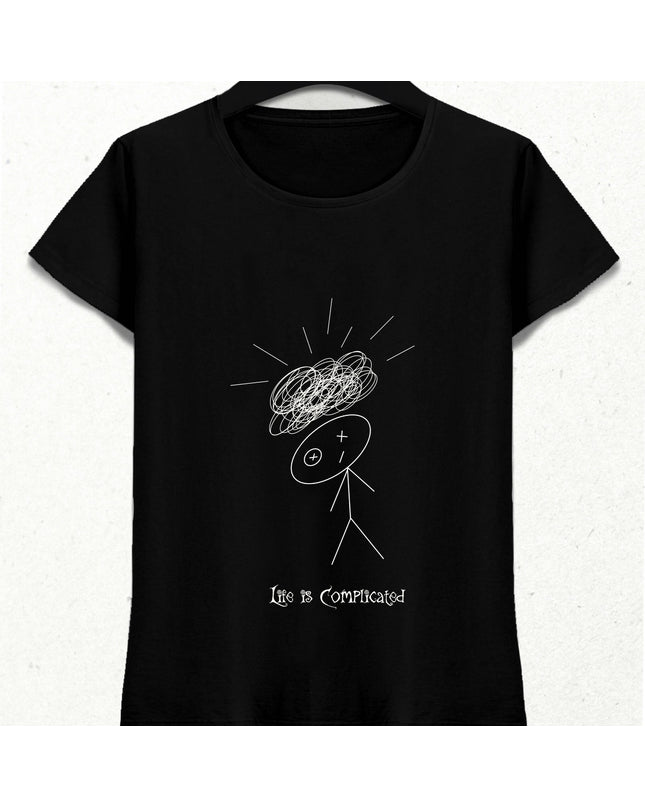 Hayat Karmaşık Slogan Çöp Adam Tişört