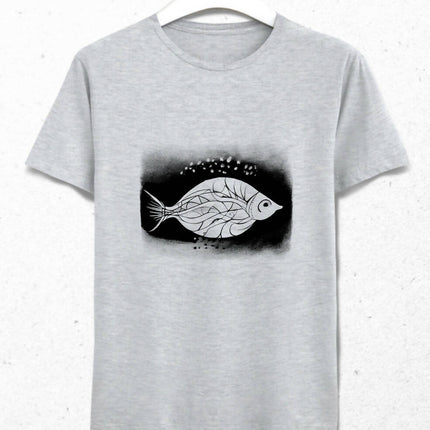 Balık Desenli Erkek T-shirt
