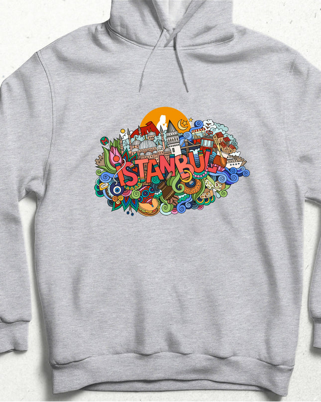 Atatürk ve İstanbul Uzun Kol Pamuklu Kapşonlu Sweat