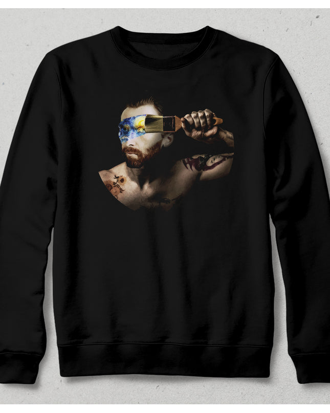 Van Gogh Siyah Sweatshirt - basmatik.com