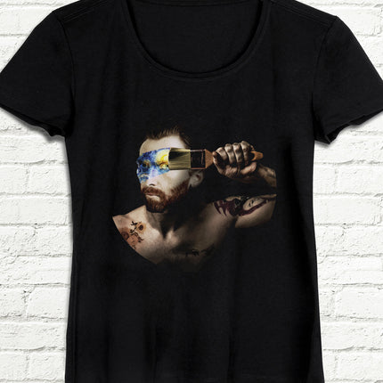 Van Gogh Kadın Siyah tshirt - basmatik.com