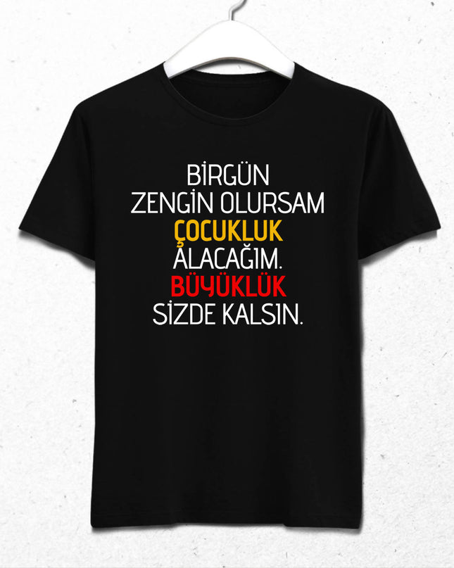 Büyüklük Sizde Kalsın Erkek Siyah Tişört - basmatik.com