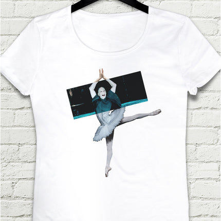 Balerin Voldi Beyaz Tişört - basmatik.com