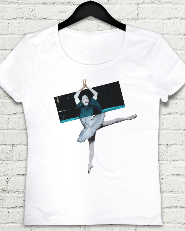 Balerin Voldi Beyaz Tişört - basmatik.com