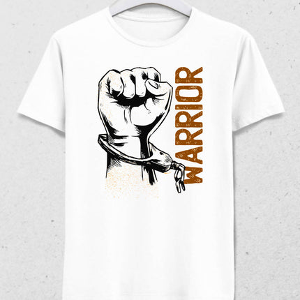 Freedom Fist Erkek Beyaz Tişört - basmatik.com