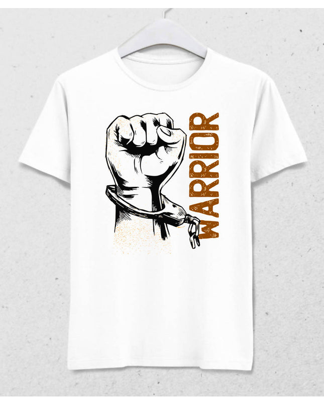 Freedom Fist Erkek Beyaz Tişört - basmatik.com