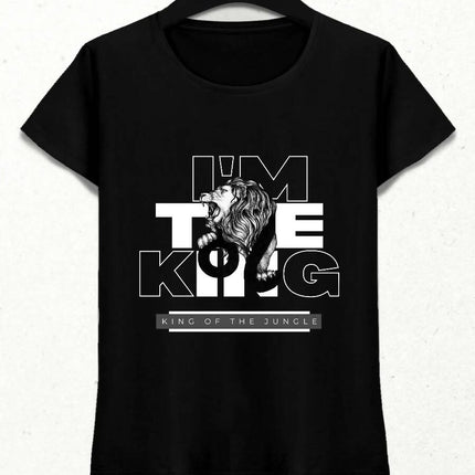 Siyah | I'M THE KING | Kadın Tişört