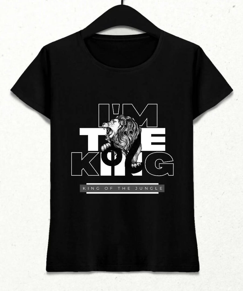 Siyah | I'M THE KING | Kadın Tişört