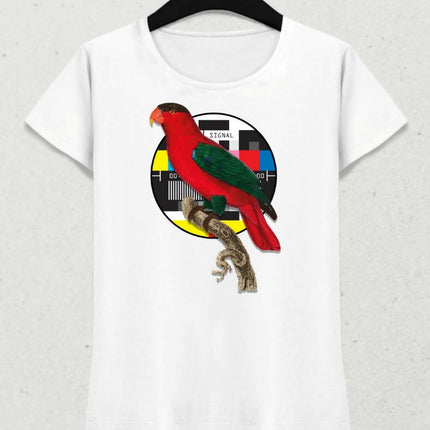 Papağan Kadın Kısa Kol T-shirt 9 - basmatik.com