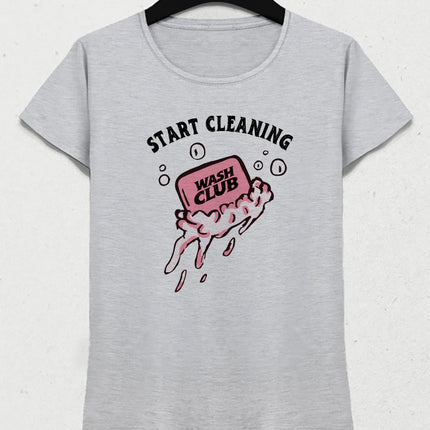 wash club coronavirus kadın tişört - basmatik.com