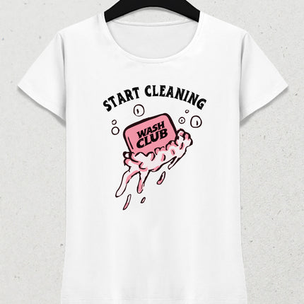 wash club coronavirus kadın tişört - basmatik.com