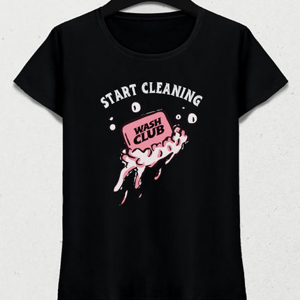 wash club coronavirus kadın tişört - basmatik.com