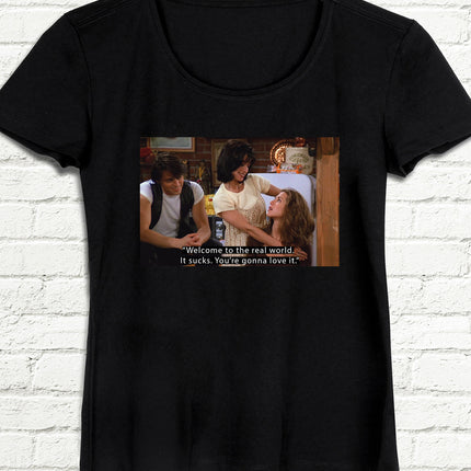 welcome kadın siyah tişört - basmatik.com