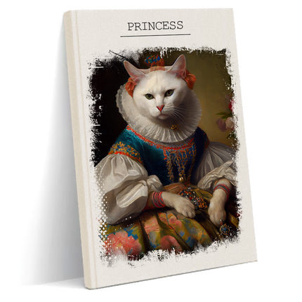 white princess cat notebook
