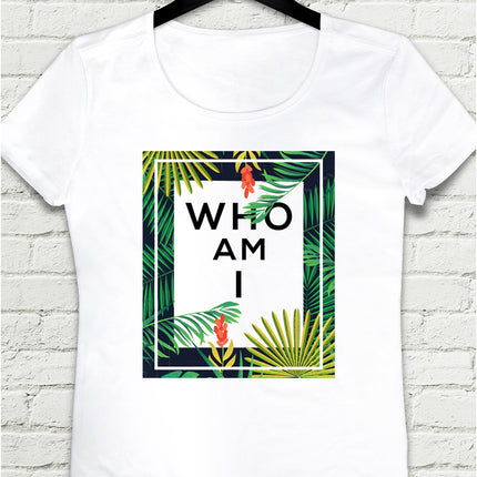 Who Am I Beyaz Tişört - basmatik.com