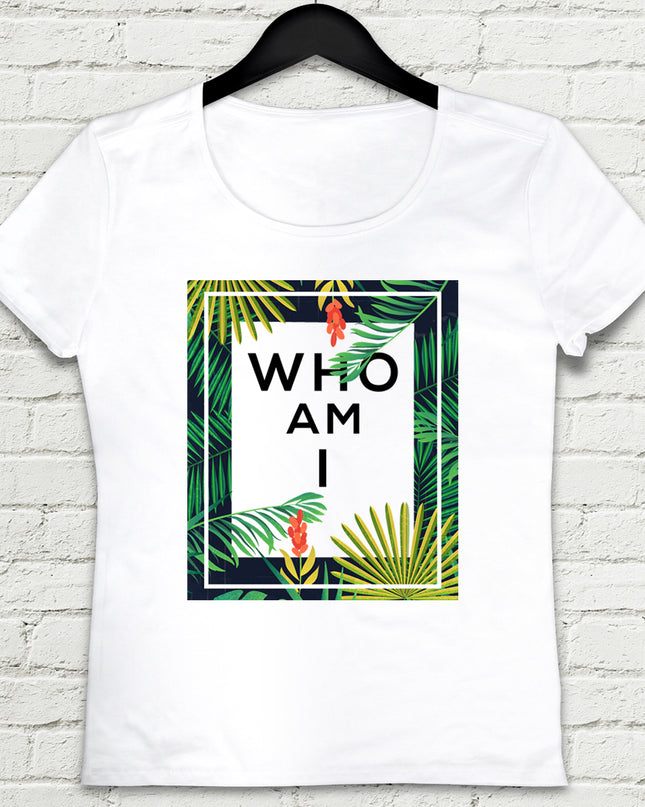 Who Am I Beyaz Tişört - basmatik.com