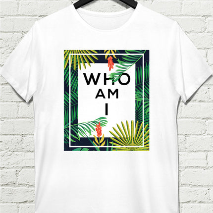 Who Am I Beyaz Tişört - basmatik.com