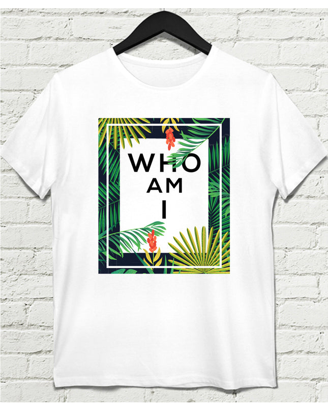 Who Am I Beyaz Tişört - basmatik.com