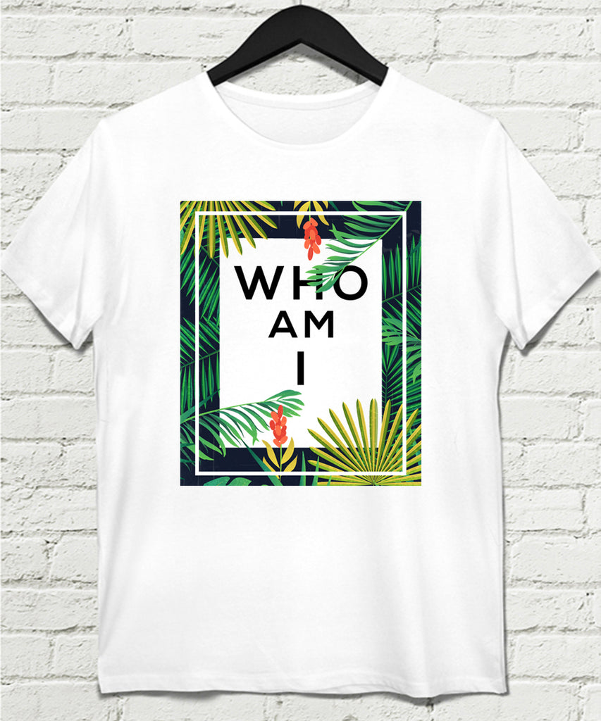 Who Am I Beyaz Tişört - basmatik.com