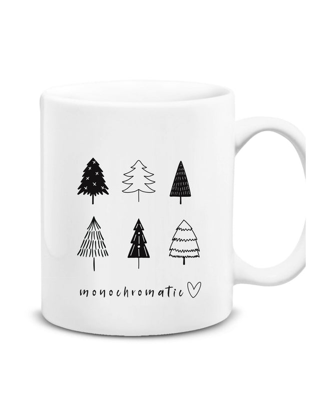 Monochromatic Love Christmas Tree Mug 