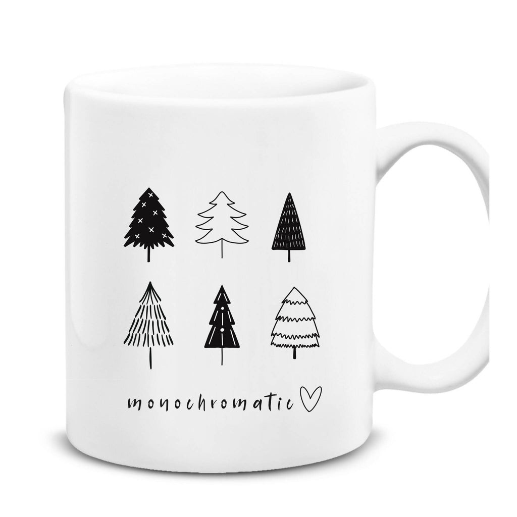 Monochromatic Love Christmas Tree Mug 
