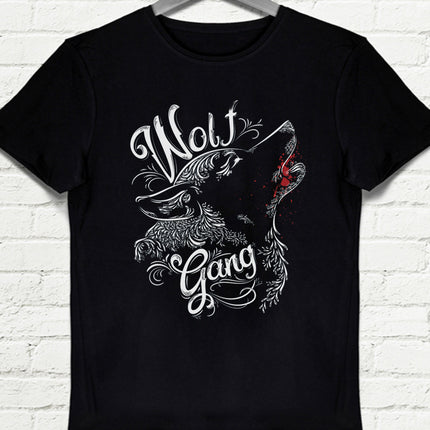 Wolf Siyah Erkek tshirt - basmatik.com