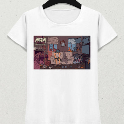 Marstan "Olmasan Da Olur" Tişört - Kadın - Beyaz