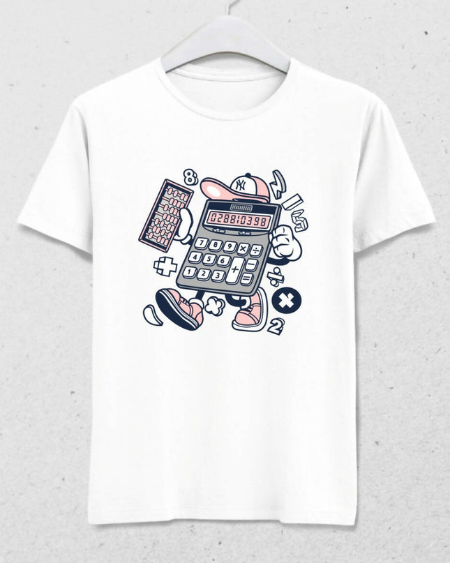 Animasyon Hesap Makinesi T-shirt - basmatik.com