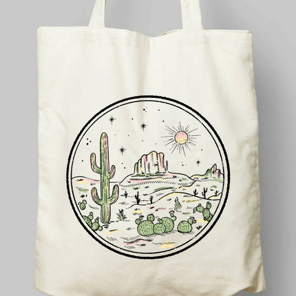 Wild West Desert Themed Tote Bag