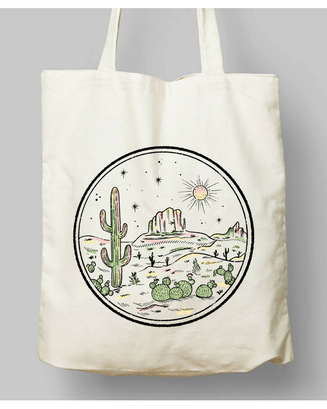Wild West Desert Themed Tote Bag