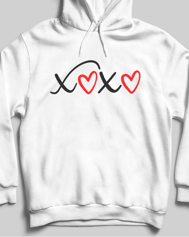 Oxo sade beyaz kapşonlu - basmatik.com