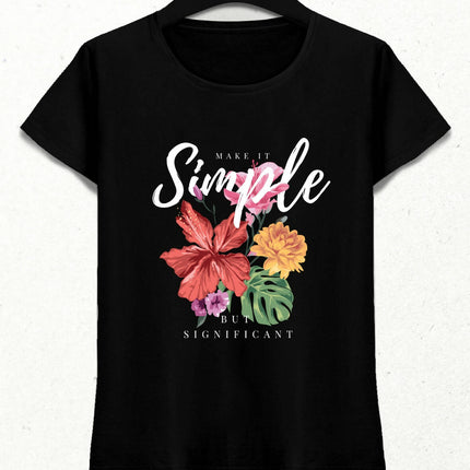 Make it Simple Kadın Streetwear Tasarım T-shirt