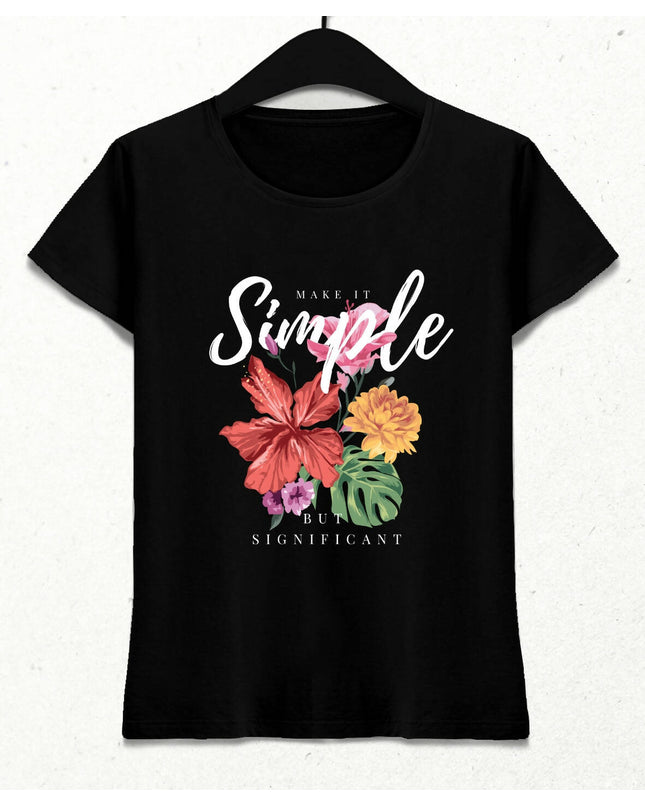 Make it Simple Kadın Streetwear Tasarım T-shirt