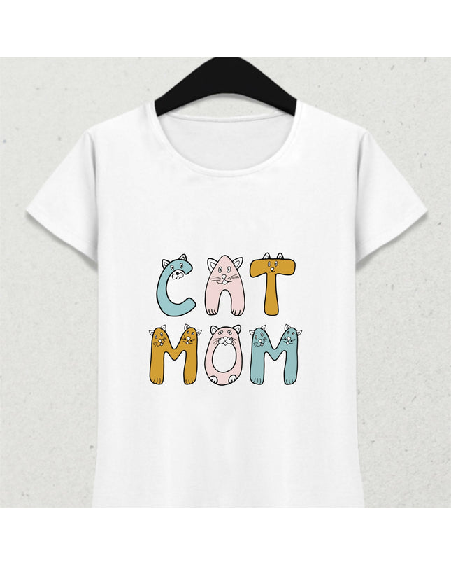 Kedi Annesi Renkli Tişört