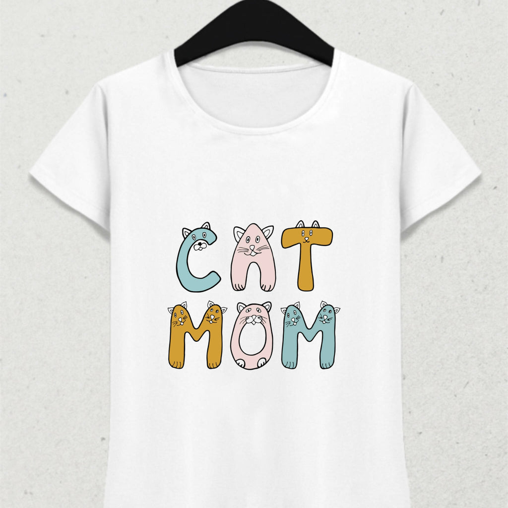 Kedi Annesi Renkli Tişört