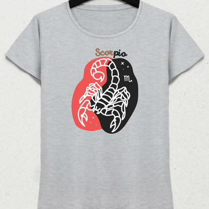 Akrep Burcu - Scorpio Minimalist Renkli Tasarım Kadın T-Shirt