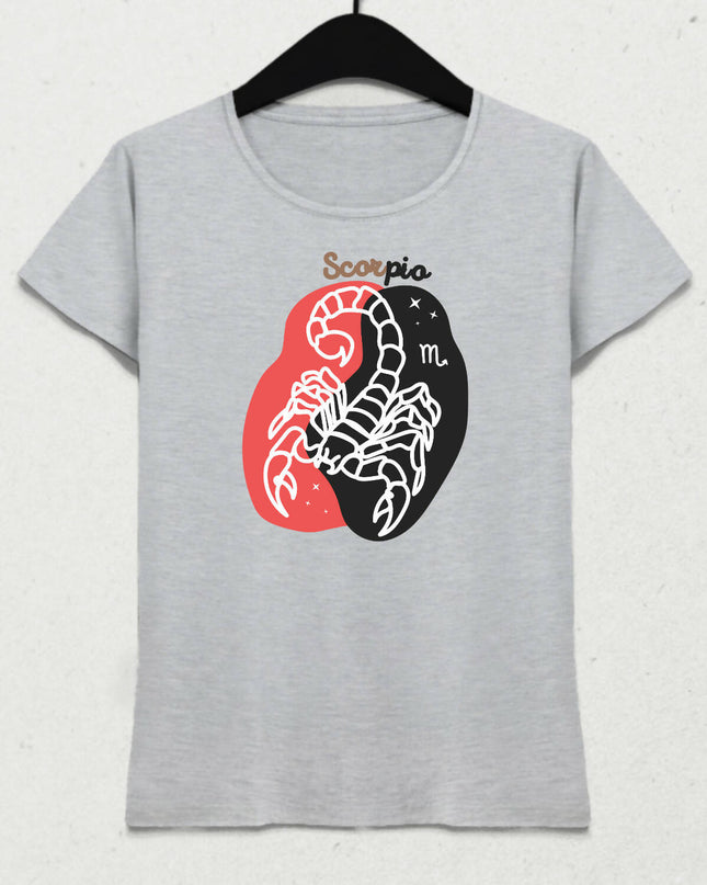 Akrep Burcu - Scorpio Minimalist Renkli Tasarım Kadın T-Shirt