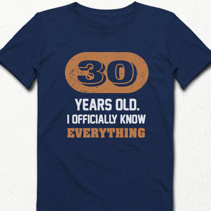 30 yaş indigo doğum günü tişörtü - basmatik.com