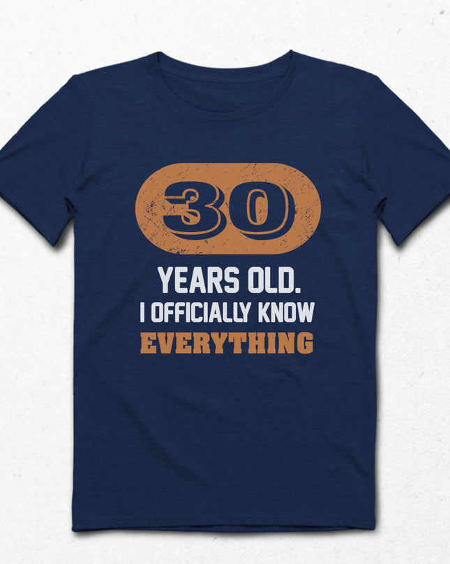 30 yaş indigo doğum günü tişörtü - basmatik.com