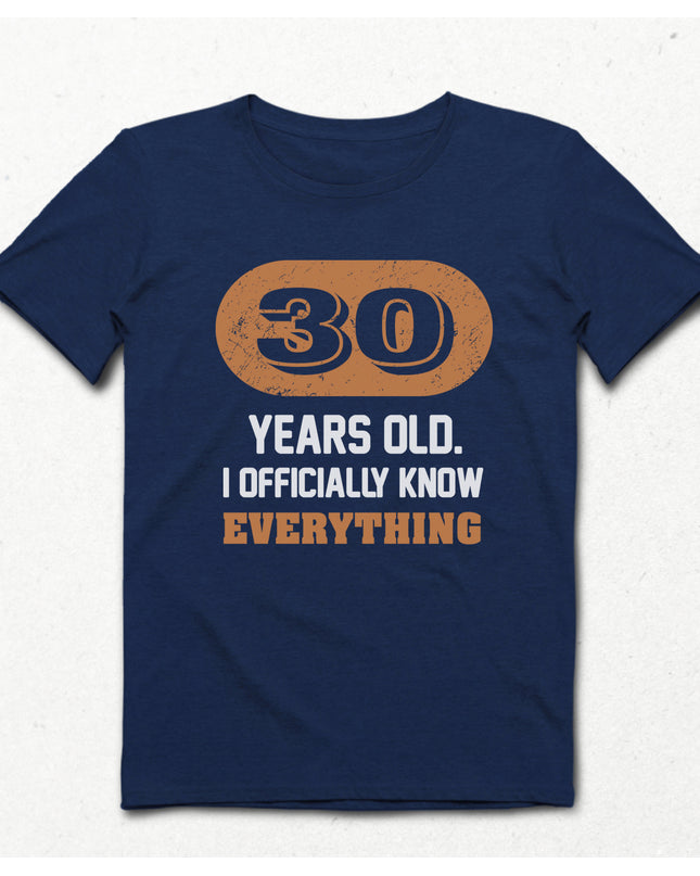 30 yaş indigo doğum günü tişörtü - basmatik.com