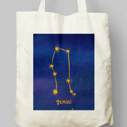 Gemini, İkizler Burcu Bez Çanta - basmatik.com