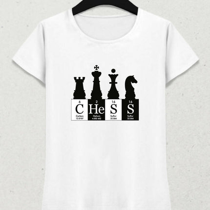 Satranç Periyodik Cetvel - Chess Kadın Tişört - basmatik.com
