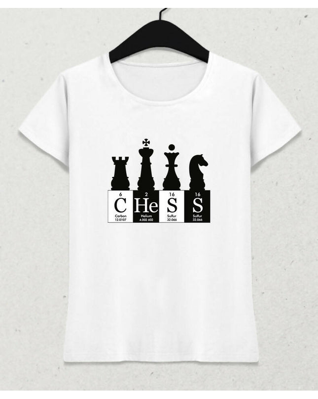 Satranç Periyodik Cetvel - Chess Kadın Tişört - basmatik.com