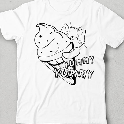 Yummy beyaz çocuk tişört - basmatik.com