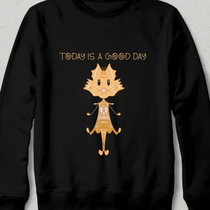 Bugün Güzel Bir Gün Fantastik Kedi Sweatshirt
