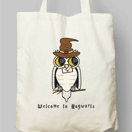 Welcome to Hogwarts Hedwig Tote Bag 